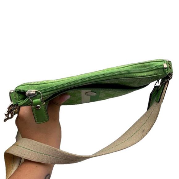 COACH Green Coated Canvas Crossbody - Picture 5 of 9